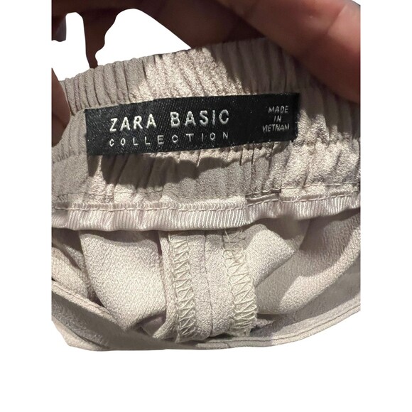 Zara Basic L Tan Beige Flowy Jogger Trousers - Picture 13 of 14